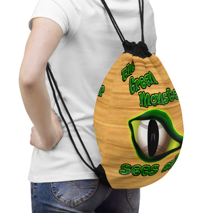 green monster - Drawstring Bag (butterscotch wood finish)