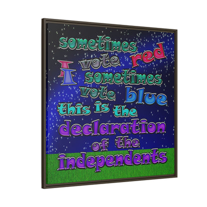 declaration of the independents - framed canvas art ('snoops' background)