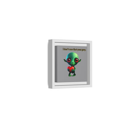 I don't care that your grey - framed canvas art (grey)