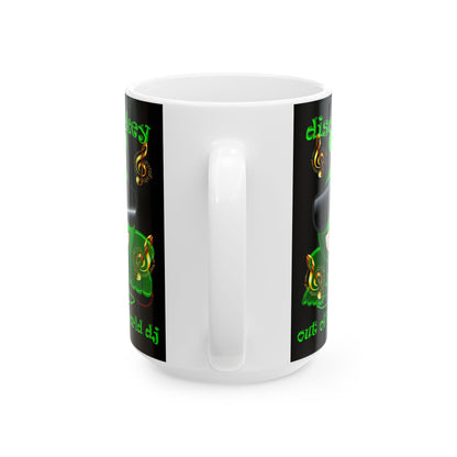 disc jockey - White Mug (black)