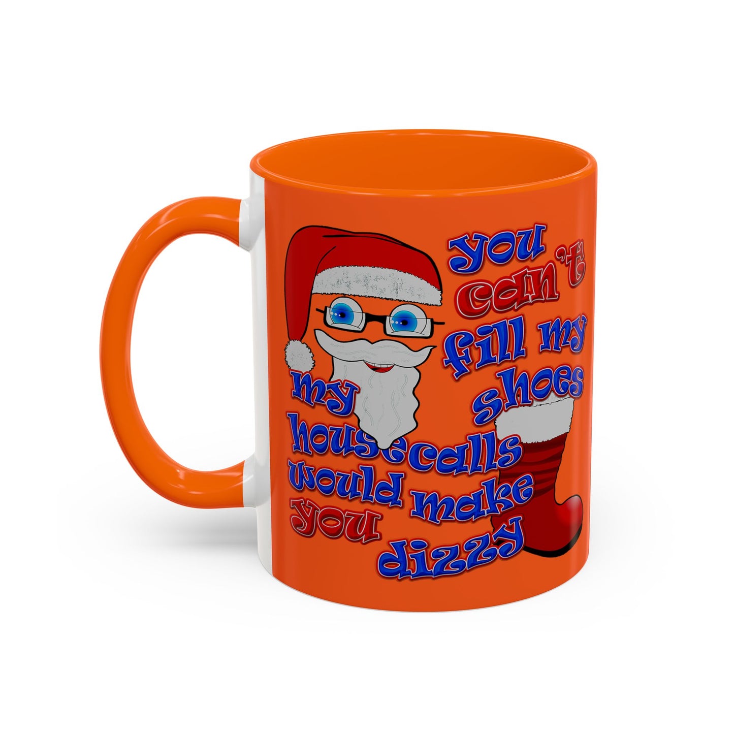 santa's shoes - Accent Mug (orange)