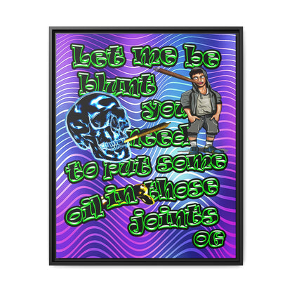 og - framed canvas art (purple wave)