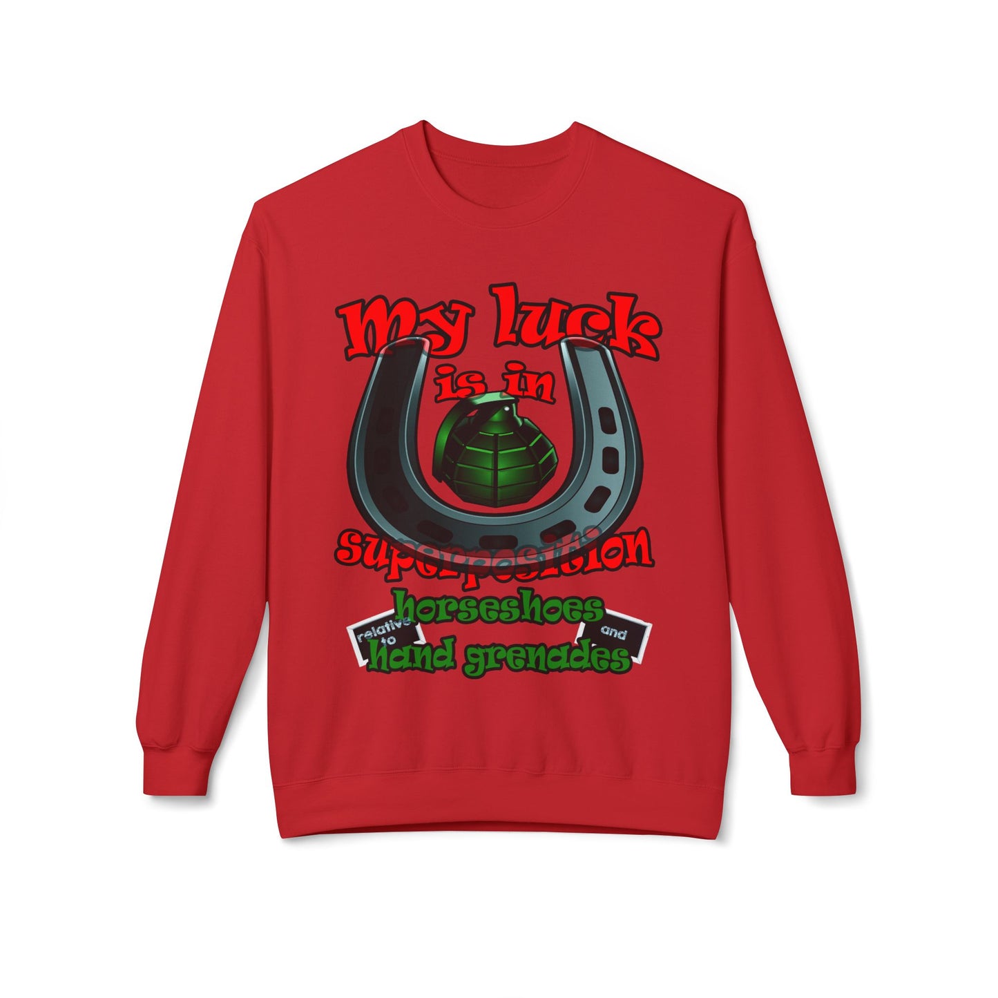 my luck - Unisex Midweight Softstyle Fleece Crewneck Sweatshirt