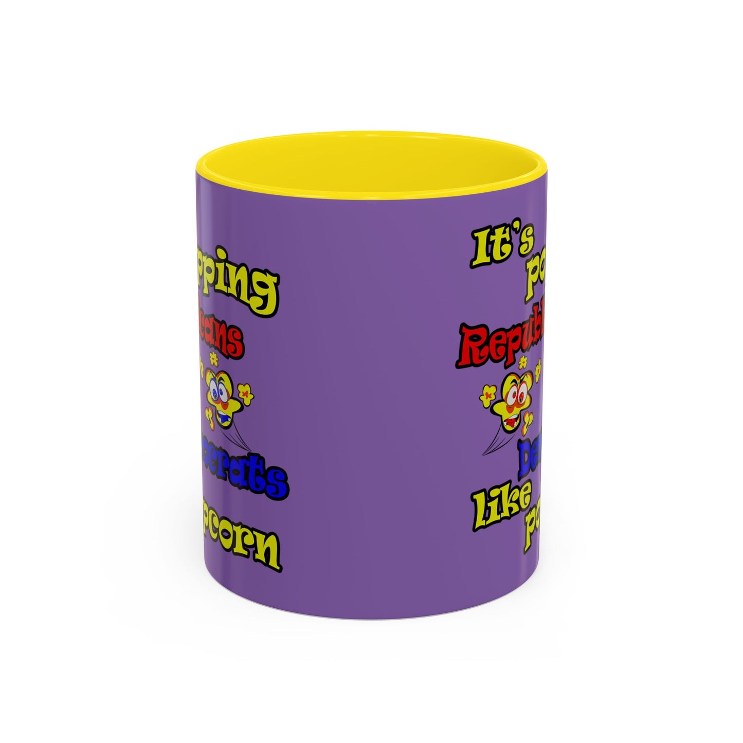 popping like popcorn - Accent Mug (light purple)