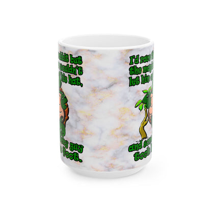 turtle race - White Mug (white marble)