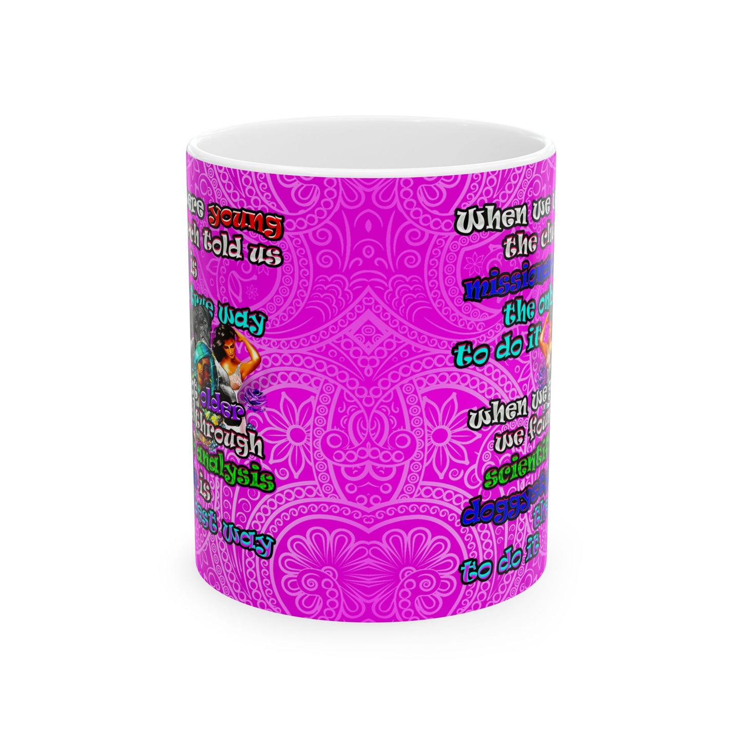 doggystyle - White Mug (pink swirl)