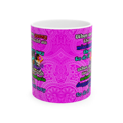 doggystyle - White Mug (pink swirl)