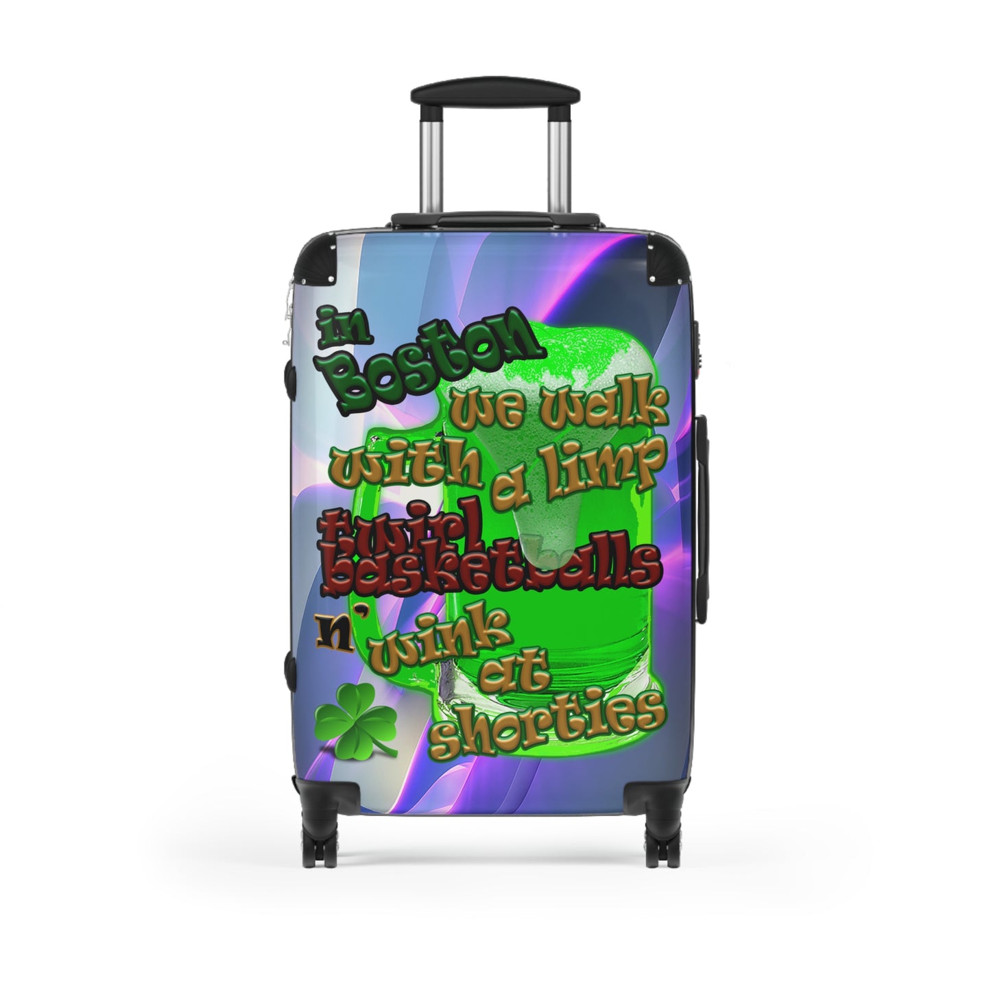 celtics logo - Suitcase (grey-pink wave)