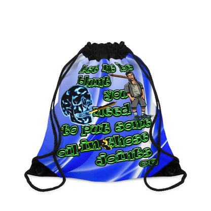 og - Drawstring Bag (blue-white wave)