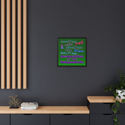 declaration of the independents - framed canvas art (logo green)