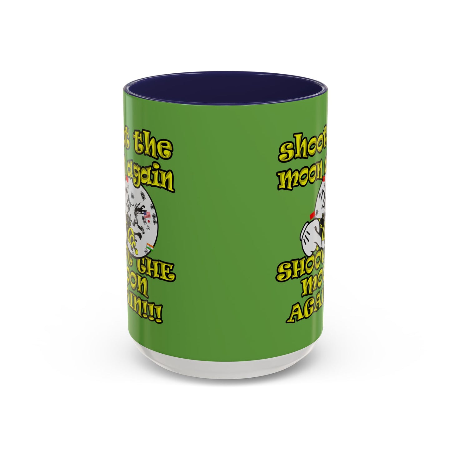shoot the moon again - Accent Mug (green)
