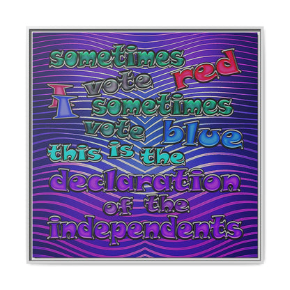 declaration of the independents - framed canvas art (purple wave)