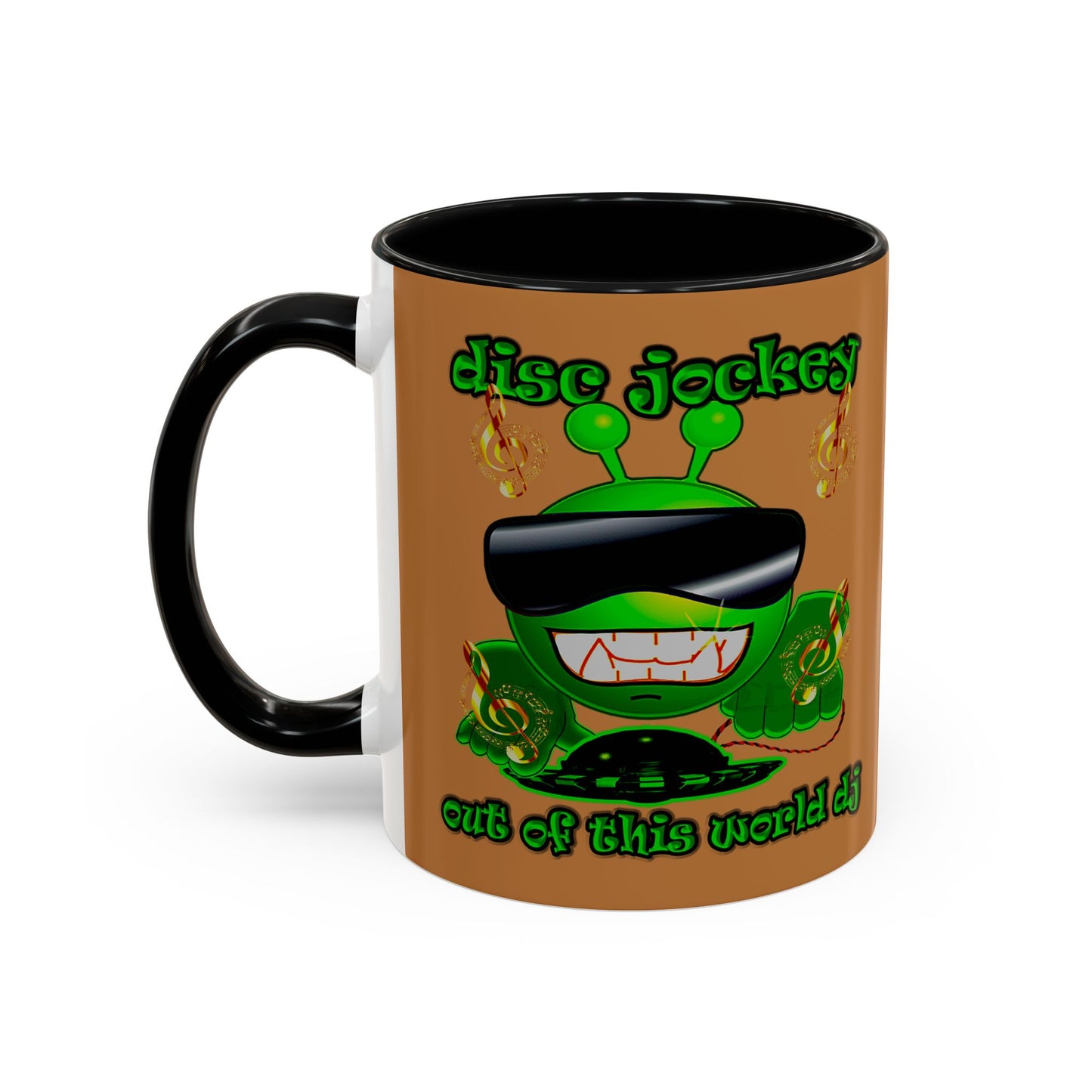 disc jockey - Accent Mug (light brown)