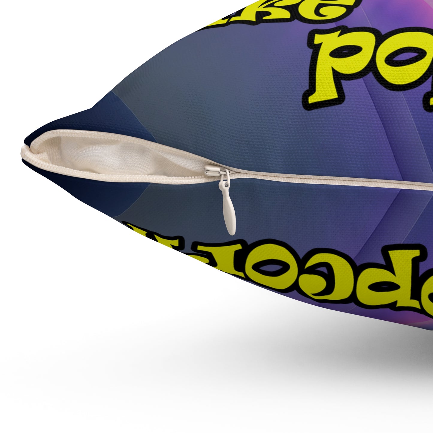 popping like popcorn - Spun Polyester Square Pillow - (grey-pink wave)