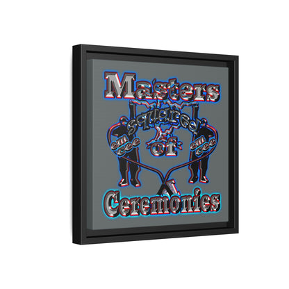em cee squared - framed canvas art (dark grey)