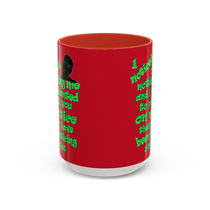 noticed you noticing - Accent Mug (dark red)