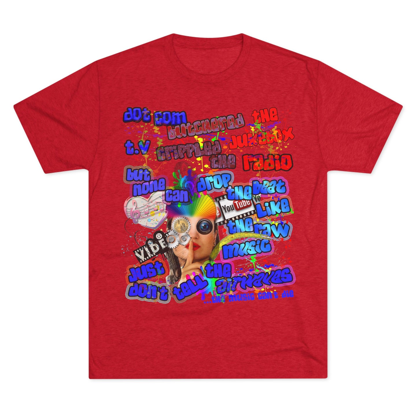 drop the beat - Unisex Tri-Blend Crew Tee