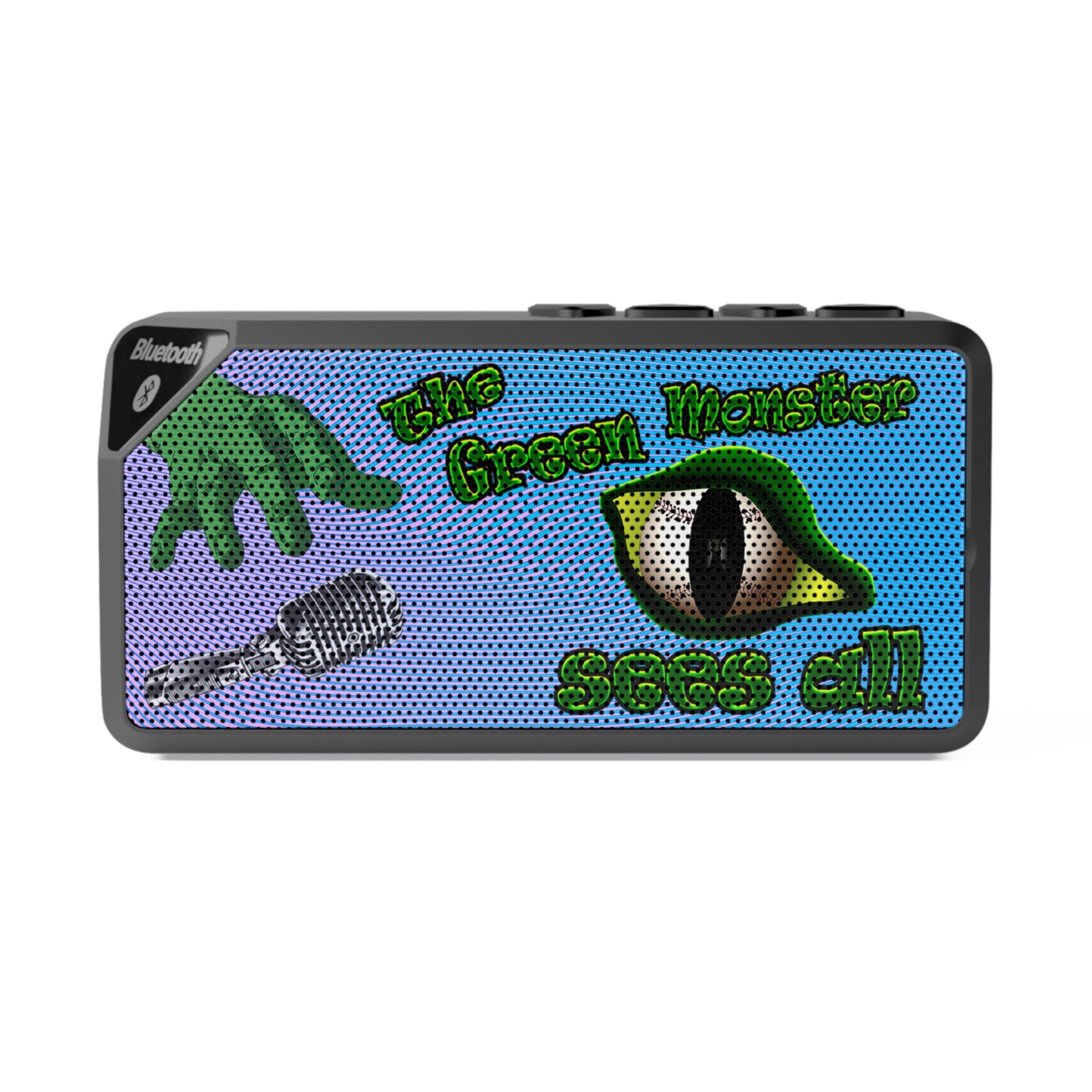 green monster - Jabba Bluetooth Speaker (light blue-purple wave)