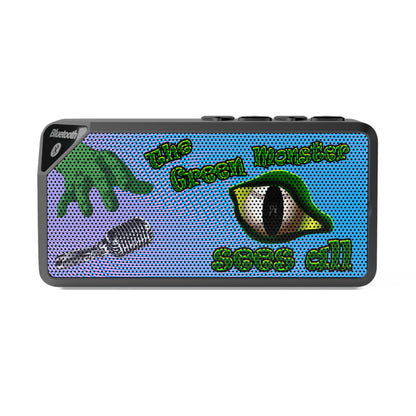green monster - Jabba Bluetooth Speaker (light blue-purple wave)