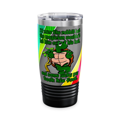 turtle race - Ringneck Tumbler, 20oz (rainbow split)