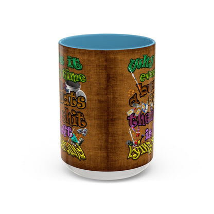 the bum's shit - Accent Mug (brown papyrus)