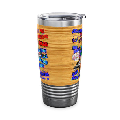 drop the beat - Ringneck Tumbler, 20oz  (butterscotch wood finish)