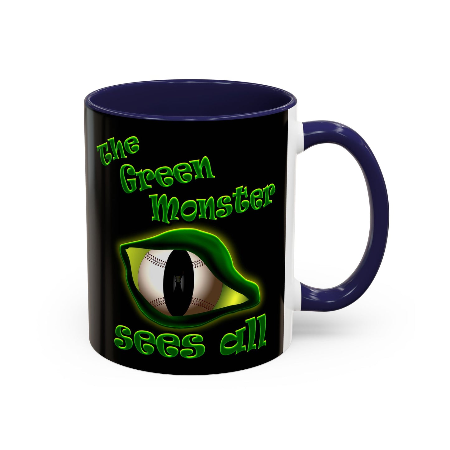 green monster - Accent Mug (black)