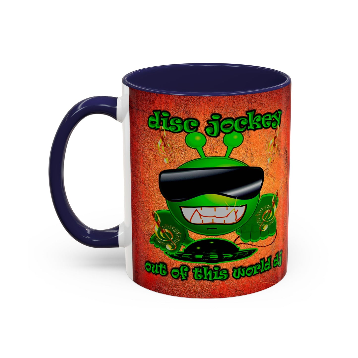 disc jockey - Accent Mug (burnt orange)