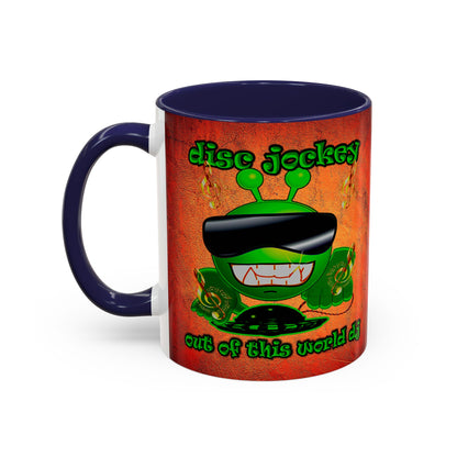 disc jockey - Accent Mug (burnt orange)