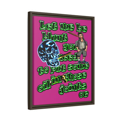 og - framed canvas art (pink)