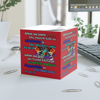 doggystyle - note cube (dark red)