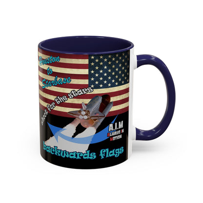 shoot for the stars - Accent Mug (black)