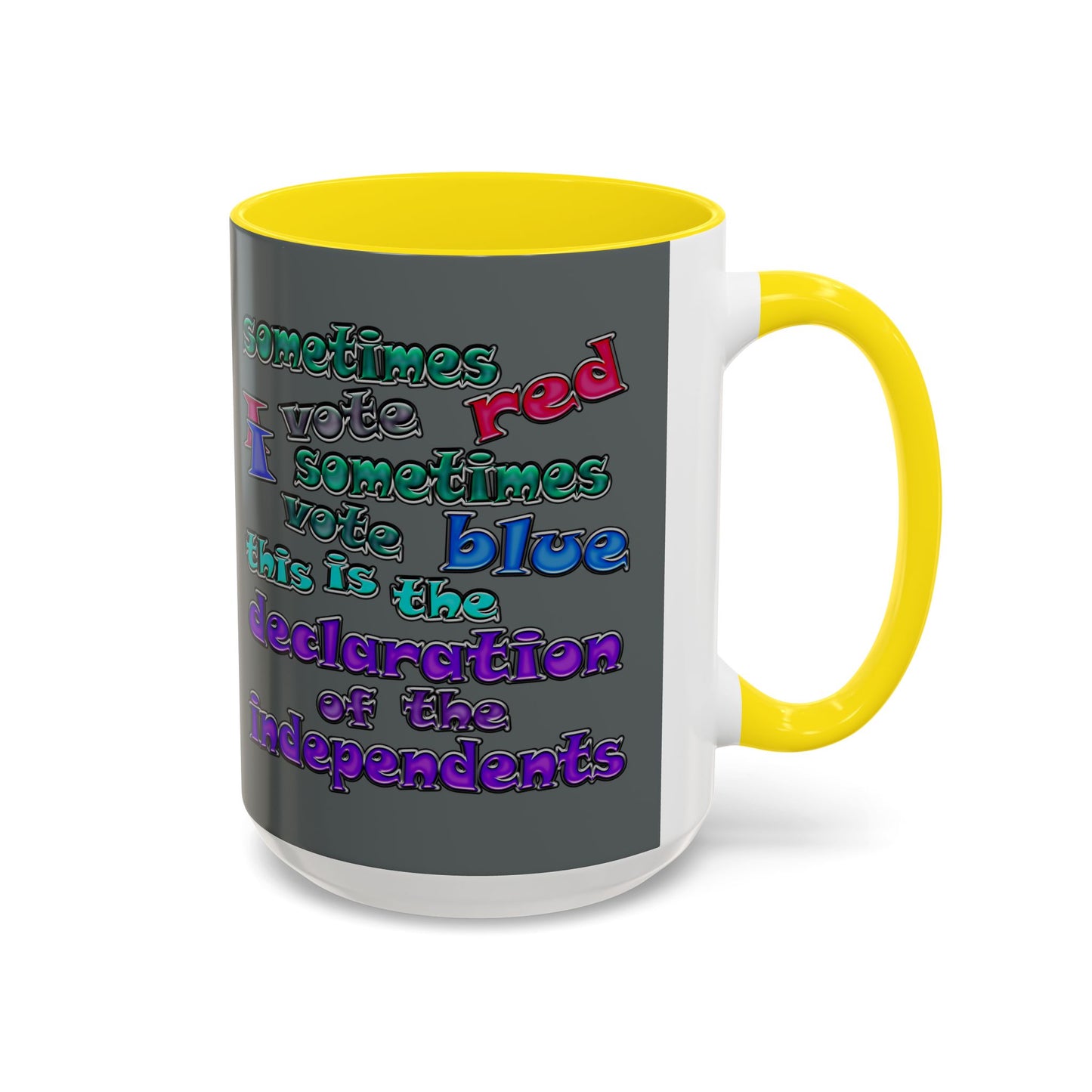 declaration of the independents - Accent Mug (dark grey)