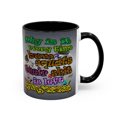 the bum's shit - Accent Mug (brushed nickel)