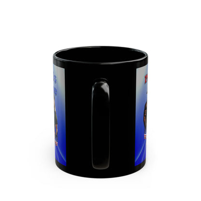 rw&b lives matter - Black Mug (blue-white wave)
