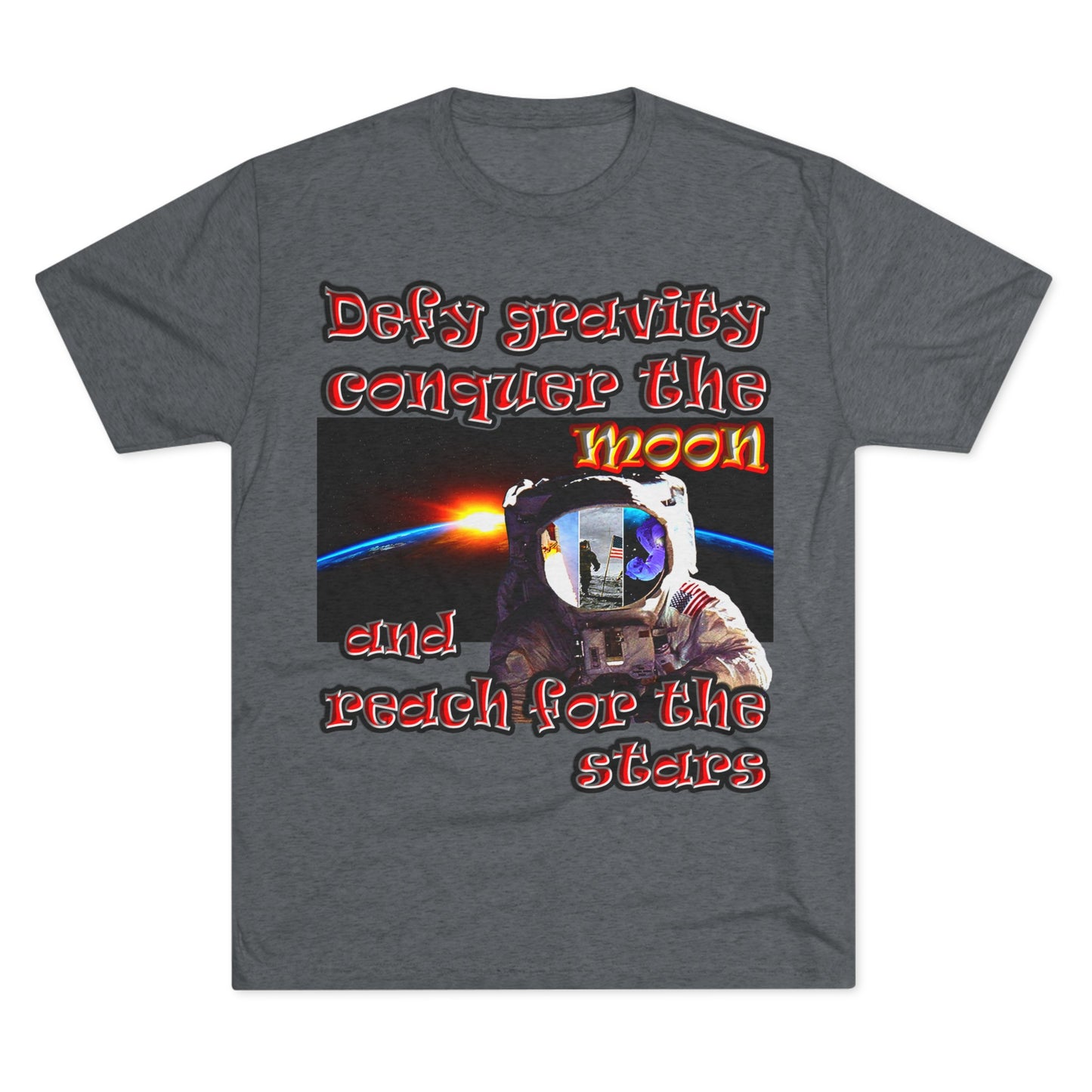 defy conquer reach - Unisex Tri-Blend Crew Tee