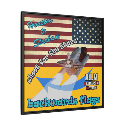 shoot for the stars - framed canvas art (yellow)