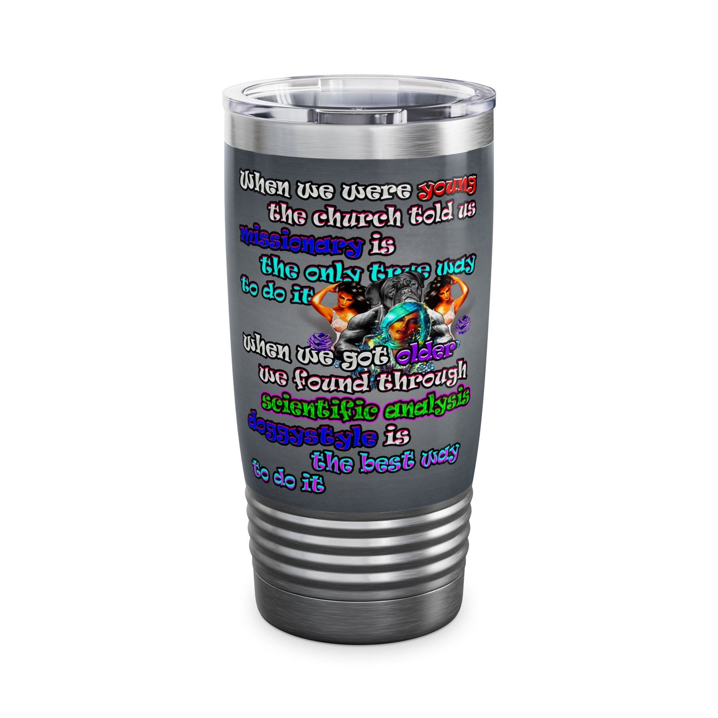 doggystyle - Ringneck Tumbler, 20oz (grey-light grey)