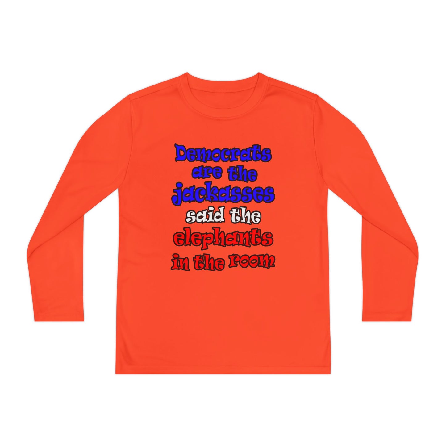 donkeys and elephants - Youth Long Sleeve Competitor Tee