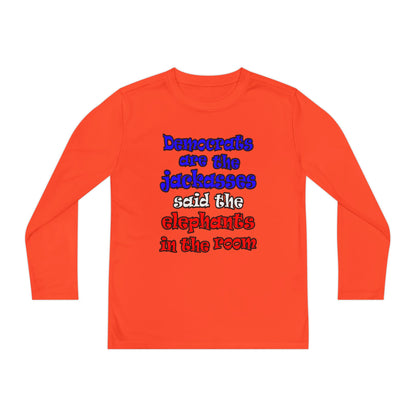 donkeys and elephants - Youth Long Sleeve Competitor Tee