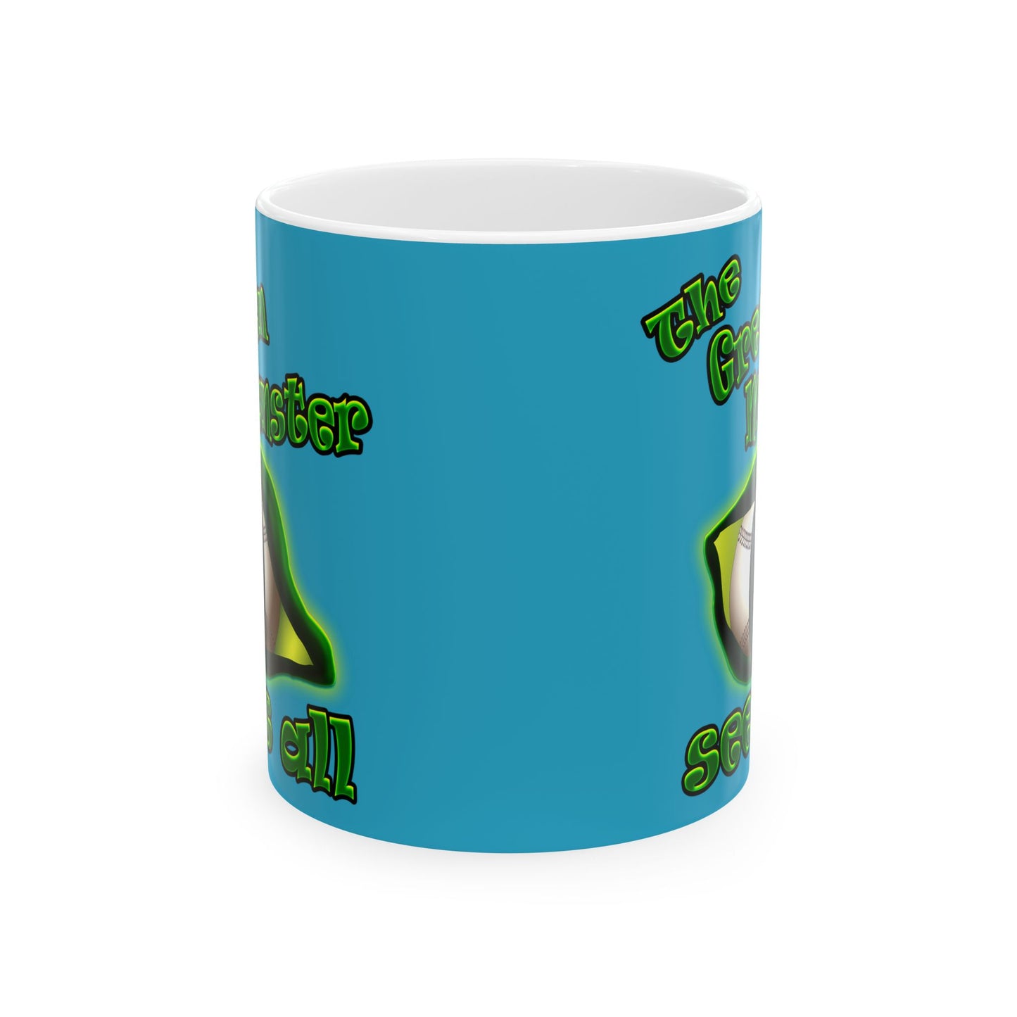 green monster - White Mug (turquoise)