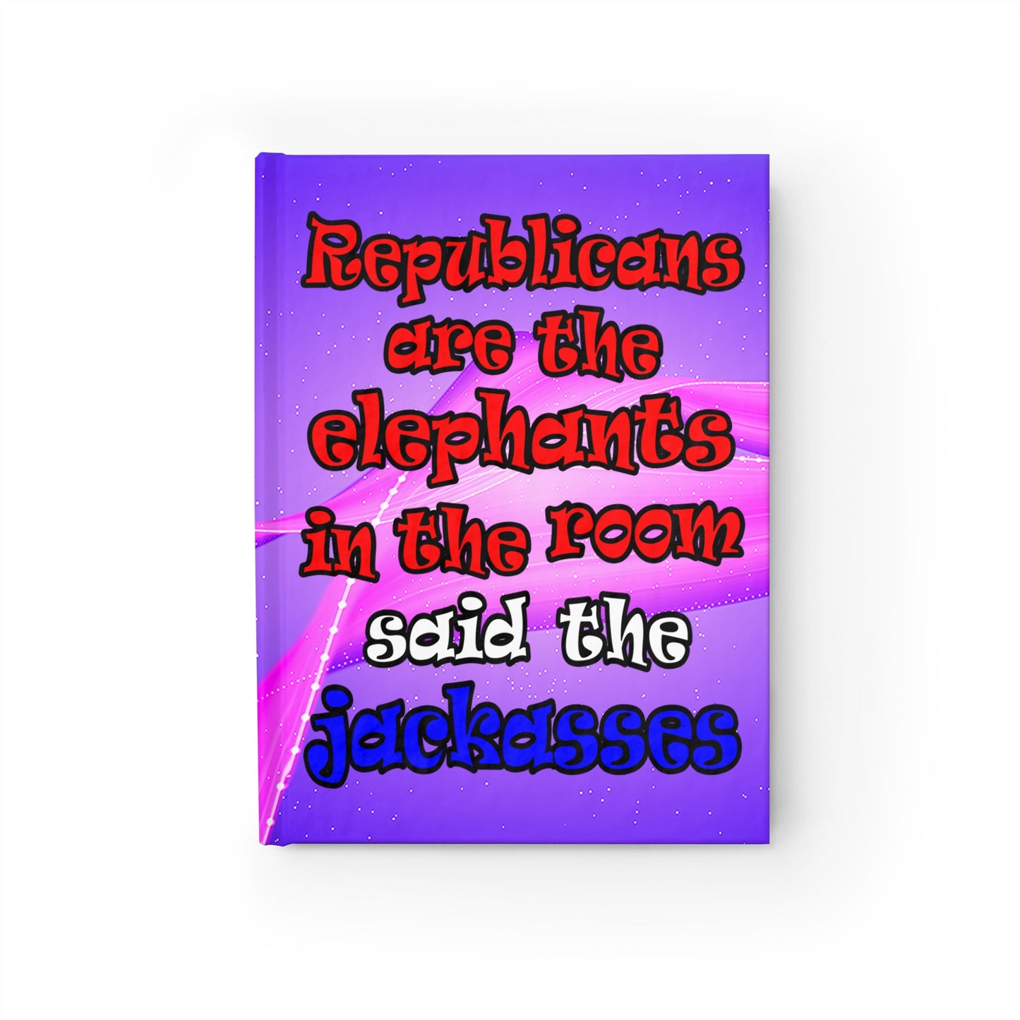 donkeys and elephants - journal-blank (purple-pink wave)