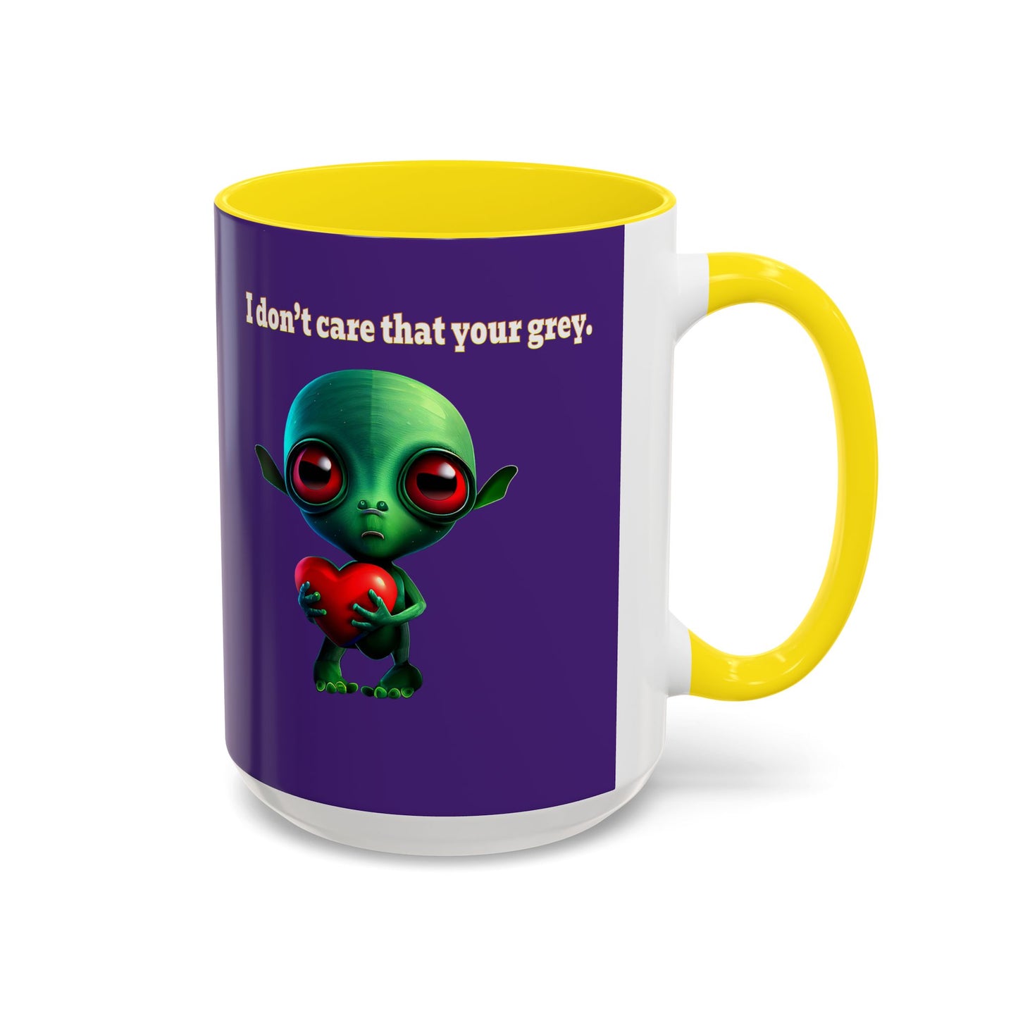 I don't care that your grey - Accent Mug (purple)