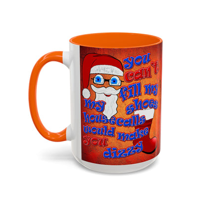 santa's shoes - Accent Mug (burnt orange)