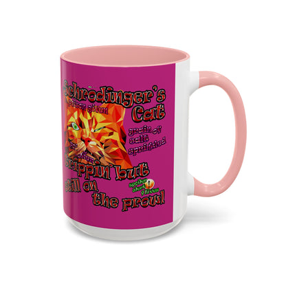 schrodinger's cat - Accent Mug (pink)