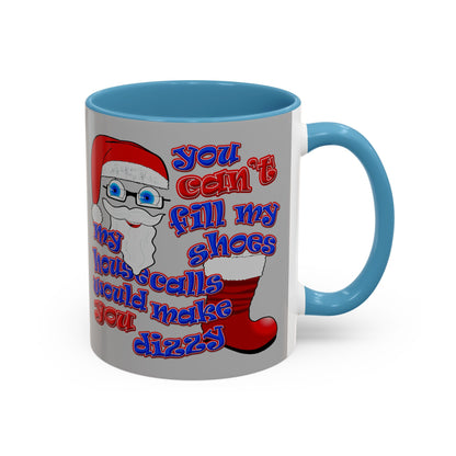 santa's shoes - Accent Mug (light grey)