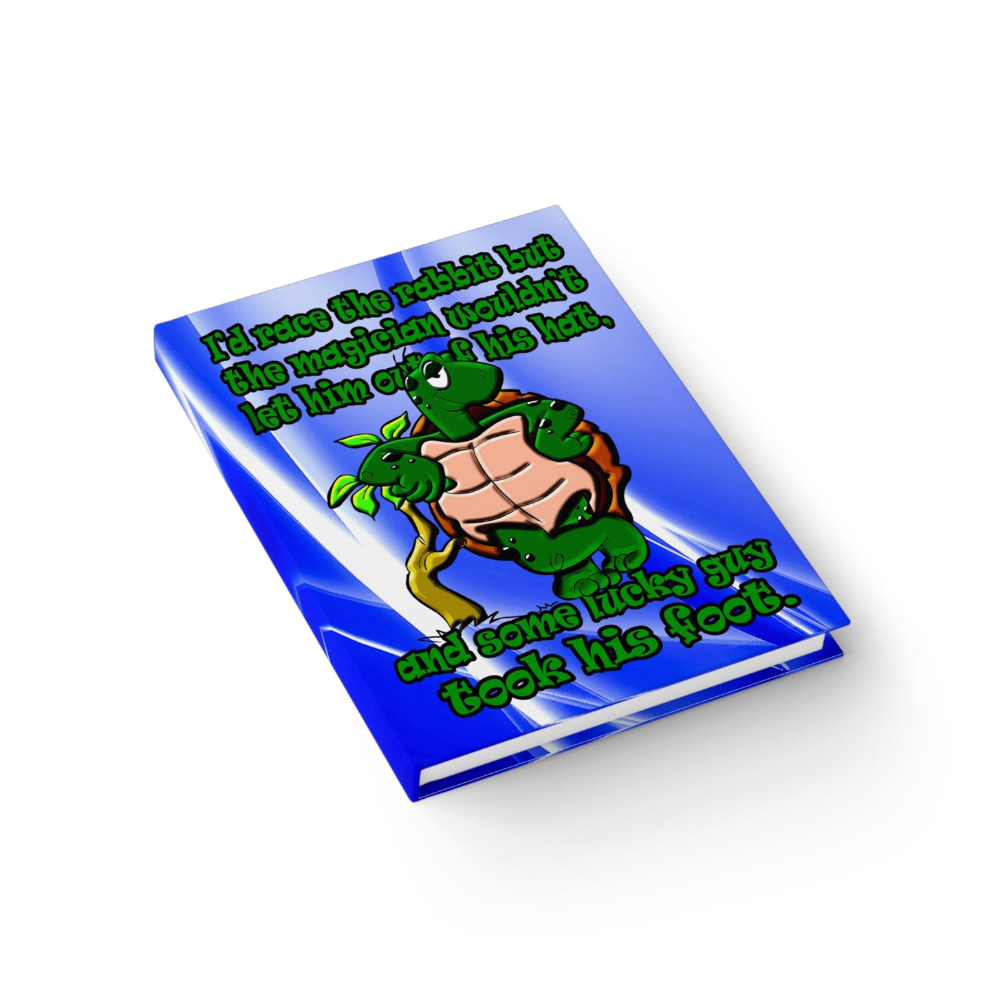 turtle race - journal-blank (blue-white wave)