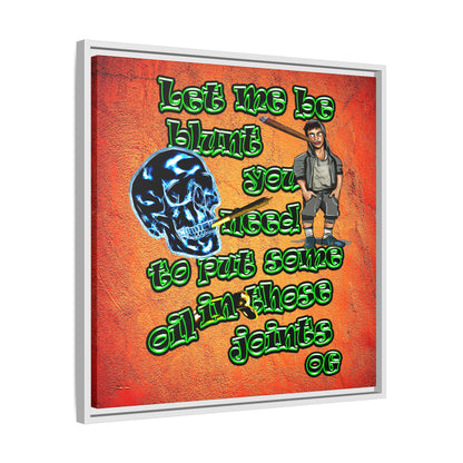 og - framed canvas art (burnt orange)