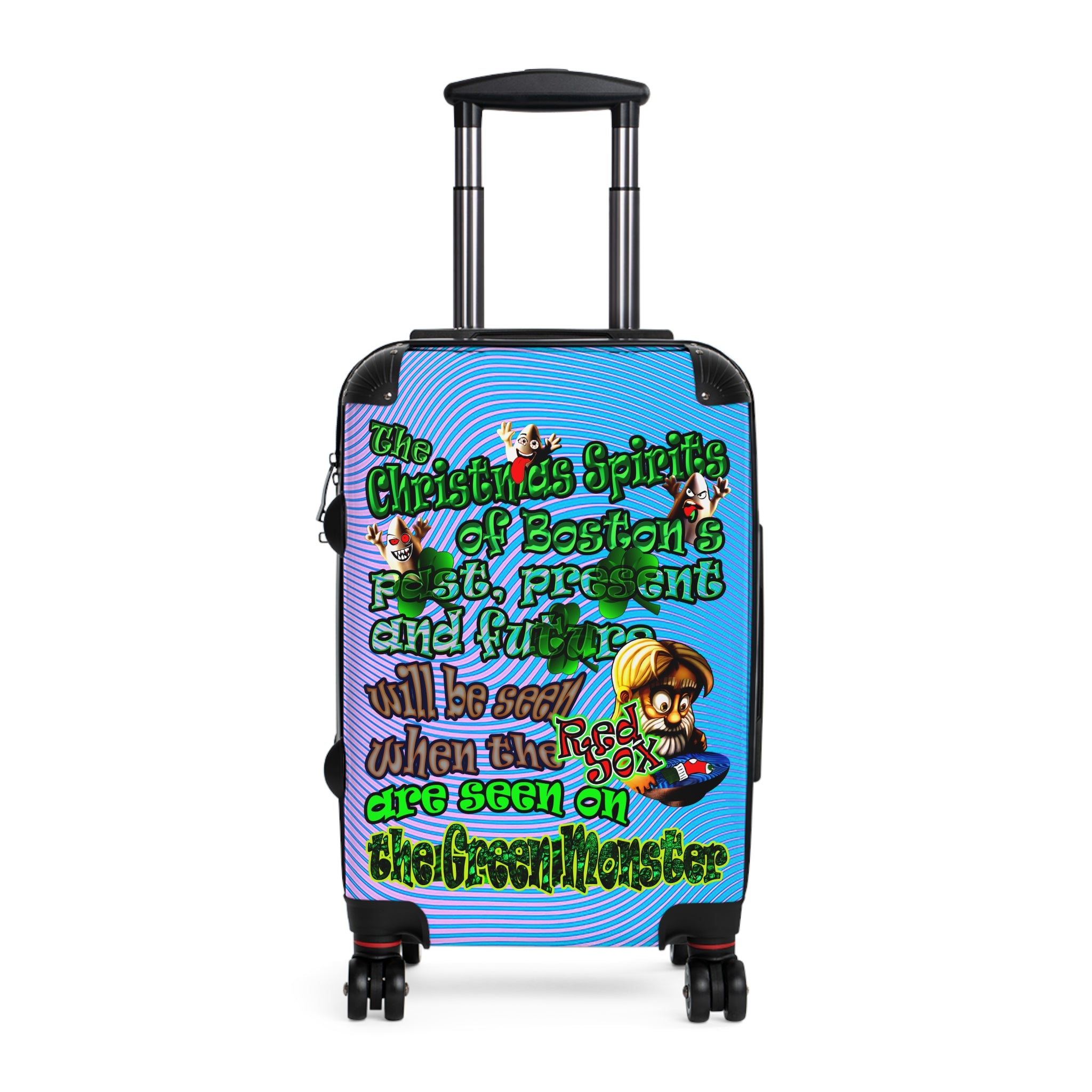 christmas spirits of boston - Suitcase (light blue-purple wave)