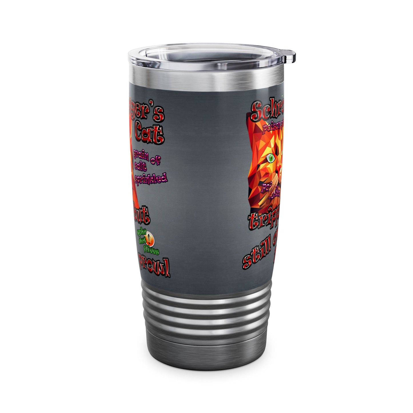 schrodinger's cat - Ringneck Tumbler, 20oz (grey-light grey)